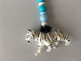 SCHLEICH Schlüssel Anhänger Tiger Tigerbaby Weiss
