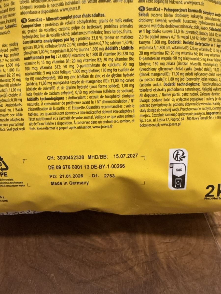 Futter: Katzenfutter-Josera sensitiv – Neu und originalverpackt aus Kottwil von risl 2