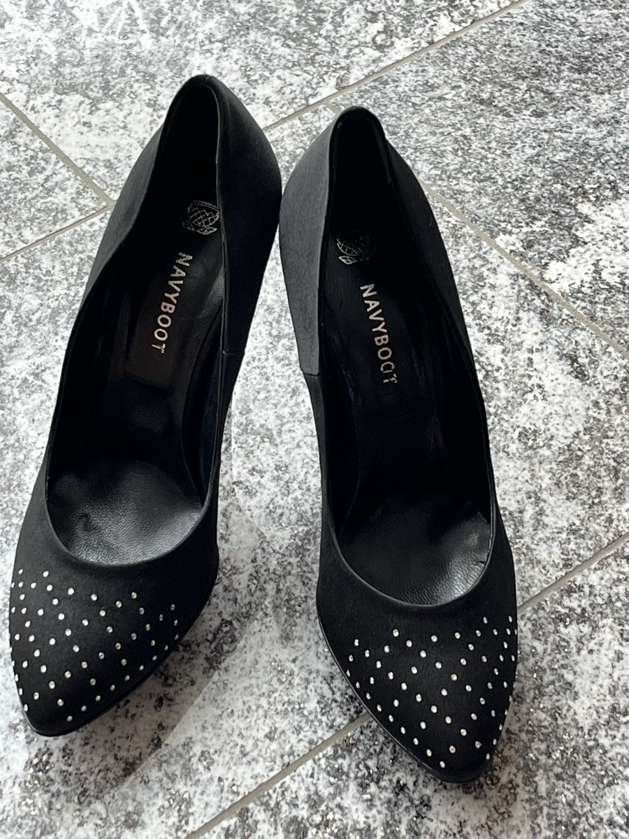 Navyboot Damenschuhe: Schwarze High Heels, Navy Boot – Gebraucht aus Chur von Moca17