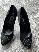 Schwarze High Heels, Navy Boot