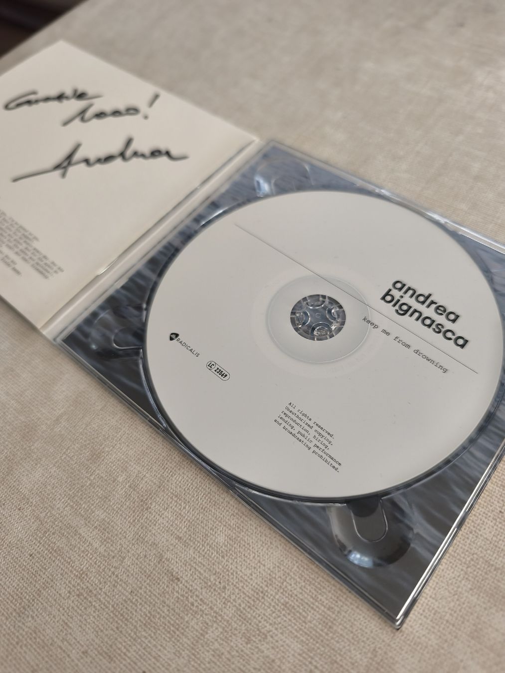 CDs: CD Andrea Bignasca Keep Me From Drowning signiert – D'occasion à Uznach par Mmanson1 1