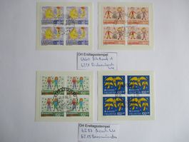 Viererblock mit Ort Ersttagsstempel 6287 Aesch LU +