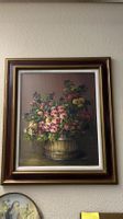 Blumenstillleben Gemälde, gerahmt, Vintage Look, Top! (54)