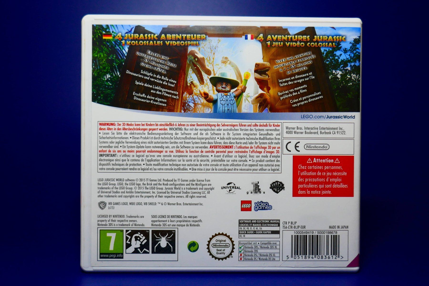 Nintendo Giochi: Lego Jurassic World - Nintendo 3DS – Usato da Vuarrens venduto da Espace-Retro 3