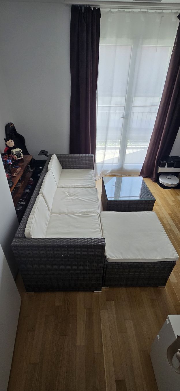 Sedie a sdraio: Rattanlounge NIZZA grau/beige – Nuovo (secondo la descrizione) da Wettswil venduto da Lubek 1