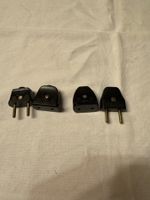 Lot de 4 prises électriques vintage noires, parfait état(45)