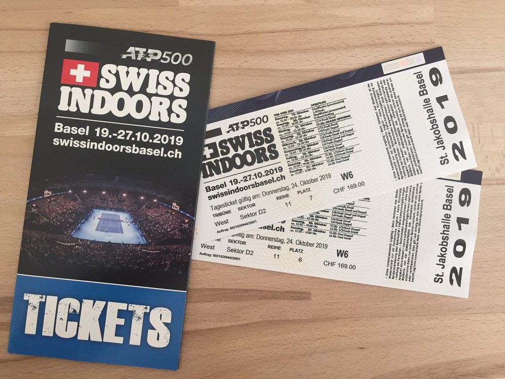 SWISS INDOORS BASEL 2 Tickets 24.10.10 Kaufen auf Ricardo