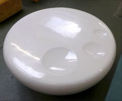 Couchtisch, Ø 100 cm, Strike, Fiberglas Vintage ~ 1975