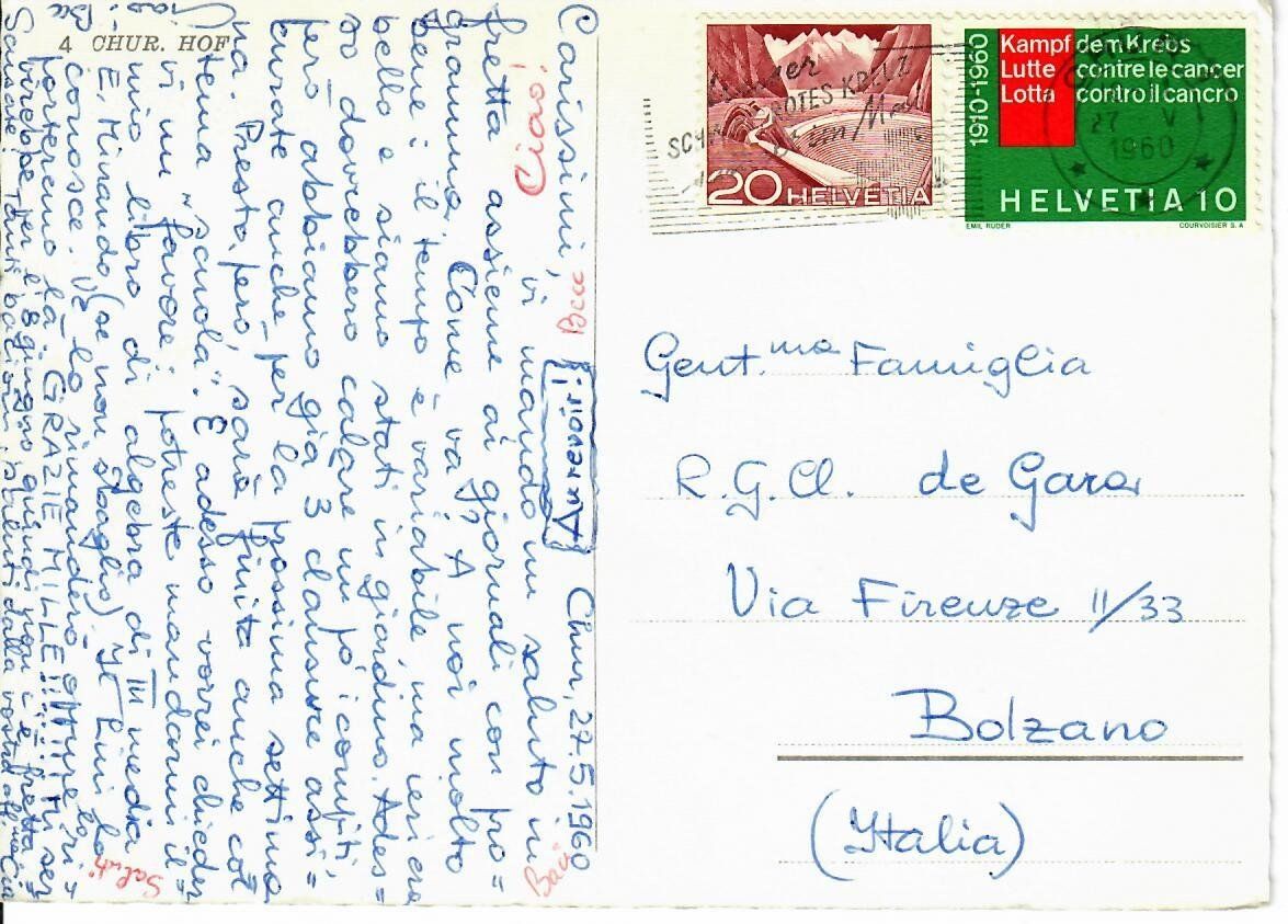 Cartoline postali: Chur Hof – Usato da Hochdorf venduto da Ziegel-16 1