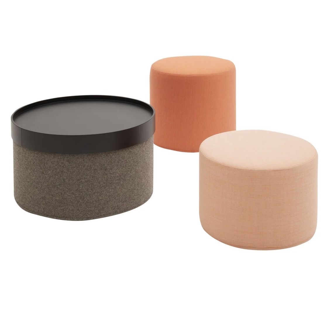 Softline Hocker: Softline - Drum Hocker / Beistelltisch Dunkelgrau – Neu (gemäss Beschreibung) aus Binningen von clematis82 2