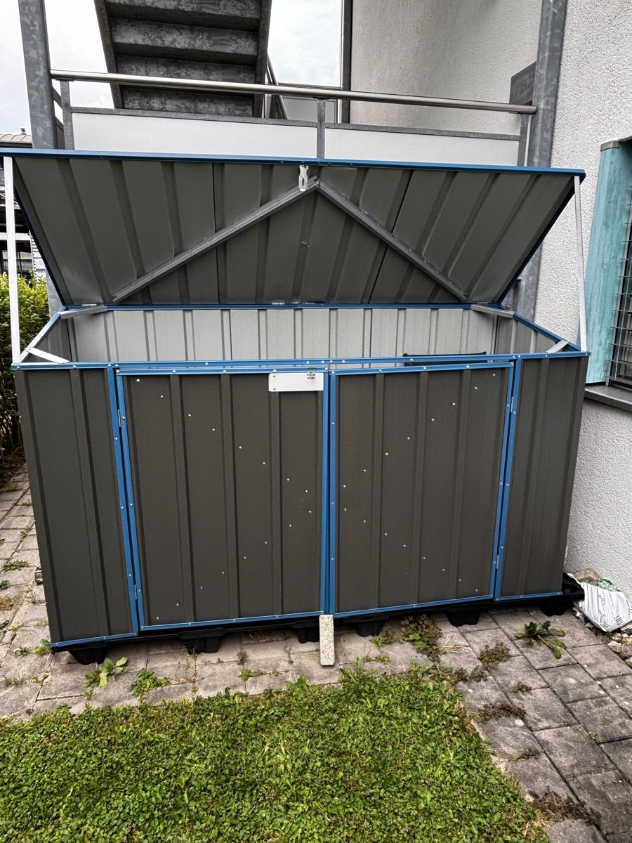 Box contenitori: Gartenbox Metall 225x78x134cm – Usato da Rotkreuz venduto da Levo_9 1