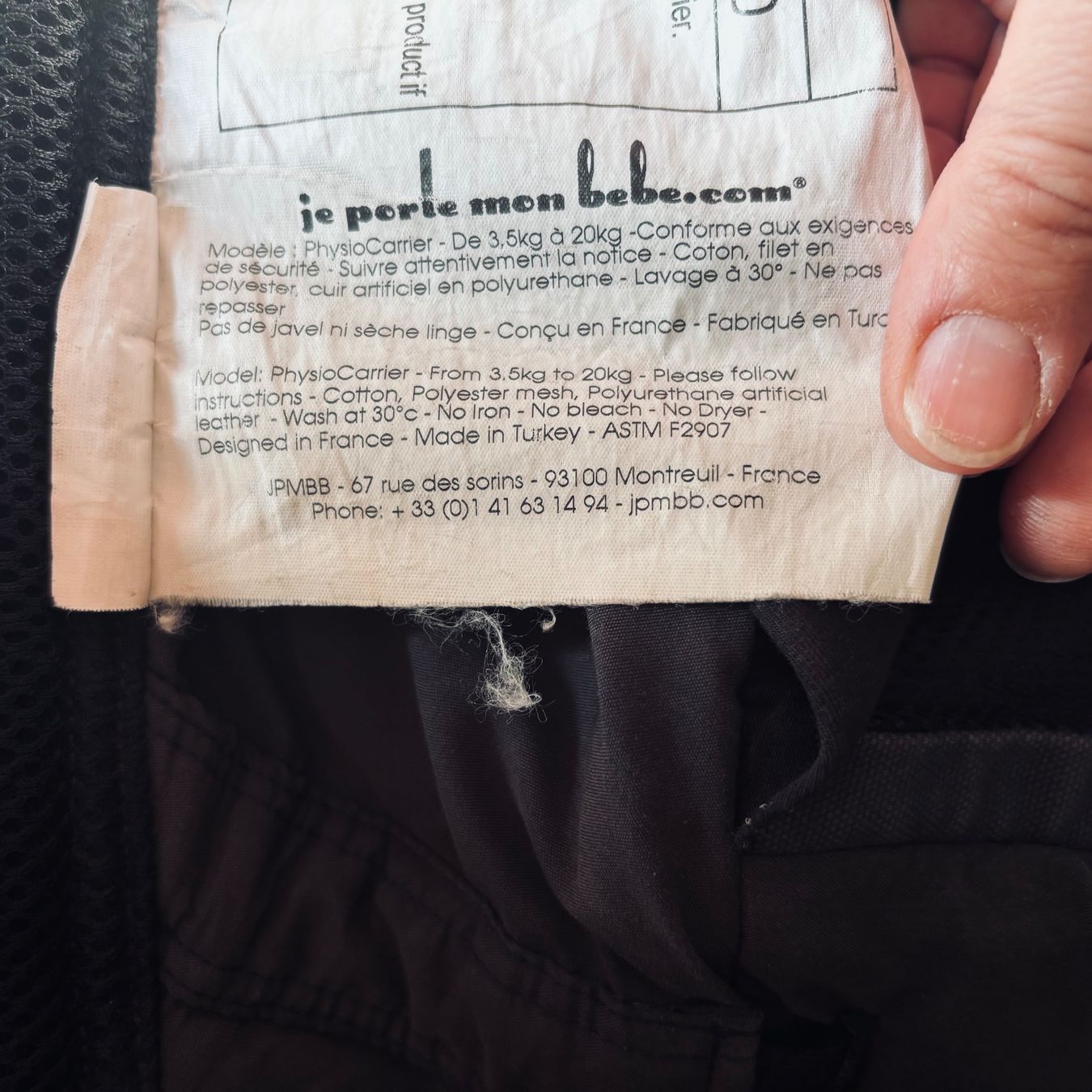 Marsupi portabebè: Porte-bébé Je porte mon bébé PhysioCarrier gris – Usato da Lajoux JU venduto da plise 5