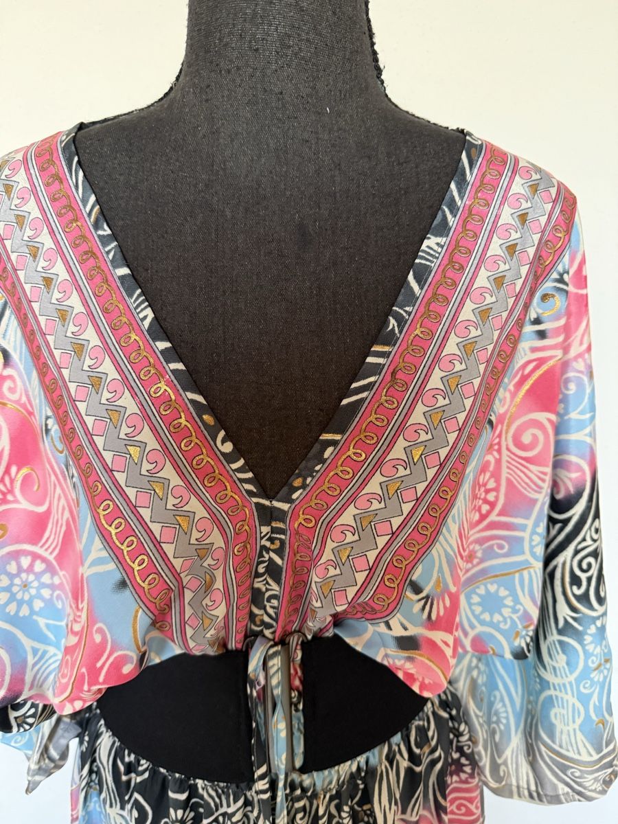 Kleider: Boho Stufenmaxikleid aus Seide/ Polyester  – Neu (gemäss Beschreibung) aus Sigriswil von ck56 4