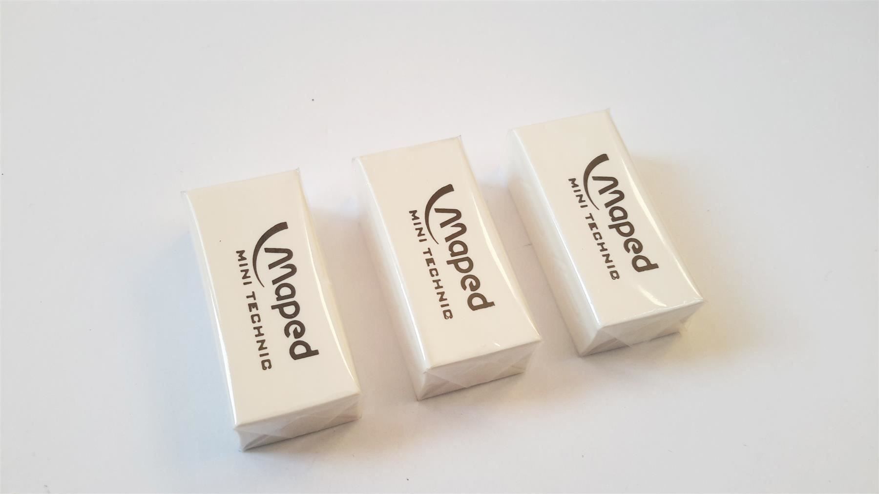 Altro in Scrittura & Disegno: Radiergummi, 3er-Set, Maped Mini weiss – Nuovo e nell'imballaggio originale da St. Gallen venduto da cointec 1