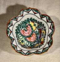 Bol Chinois Ancien Décor Floral Peint à la Main, forme lotus