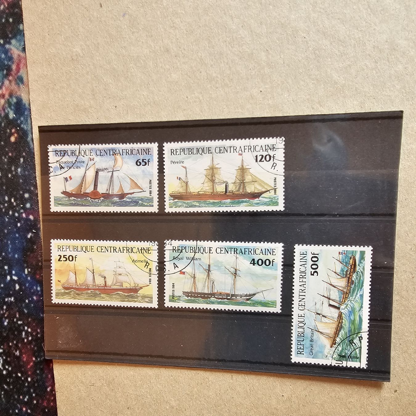 Alle Briefmarken: Zentral.Afr.Reb.1984 Ges Schiffe – Gebraucht aus Dintikon von bonita099