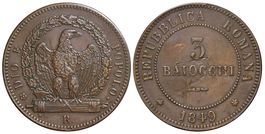 Italien, Rom, 3 Baiocchi 1849 (01)