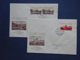1943 Pro Patria Komitee FDC, B20+B21 Landschaftsbilder