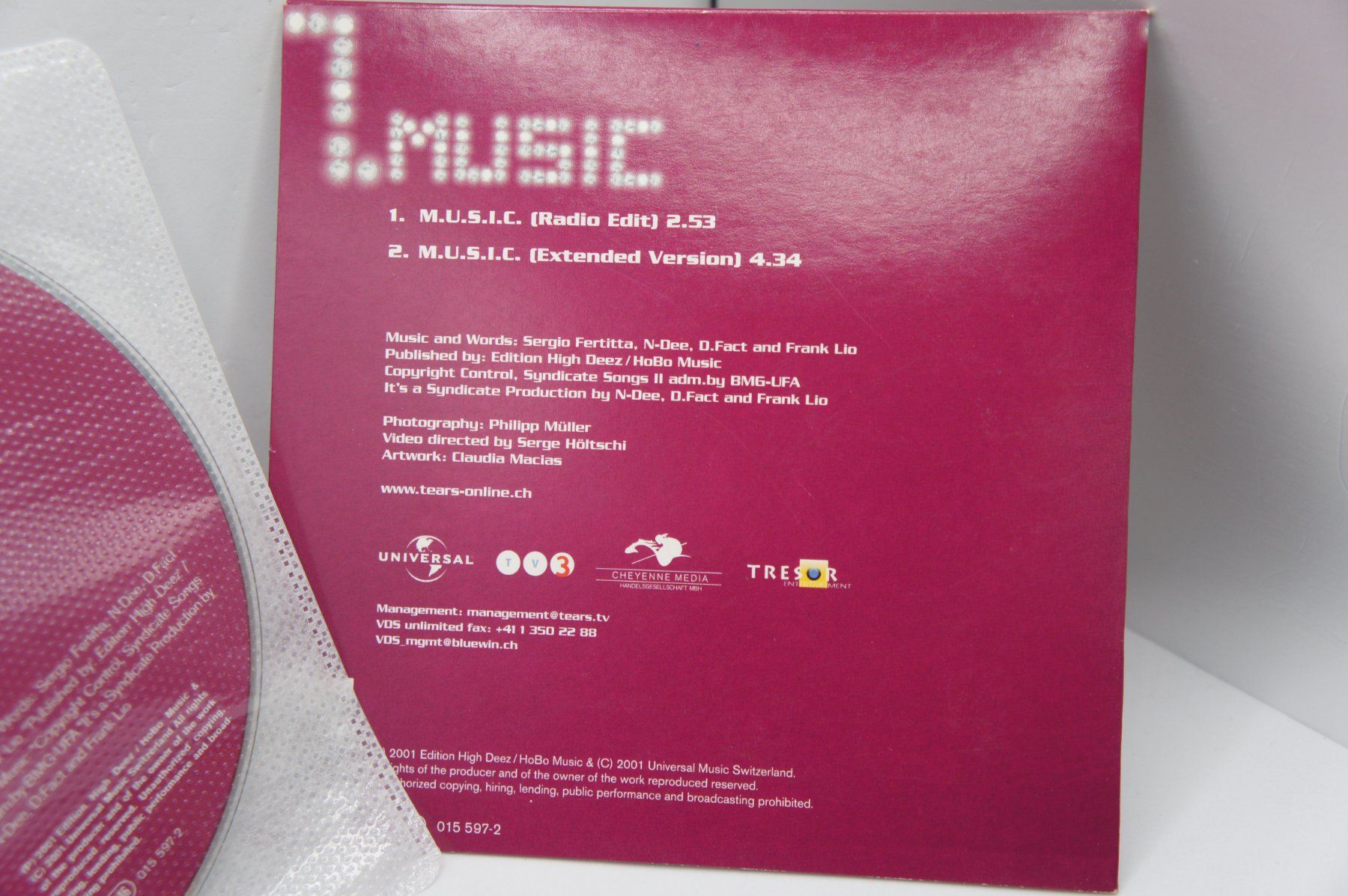 CD: rare CD Single TEARS : M.U.S.I.C. – Usato da Ernetschwil venduto da luisvonerni 1