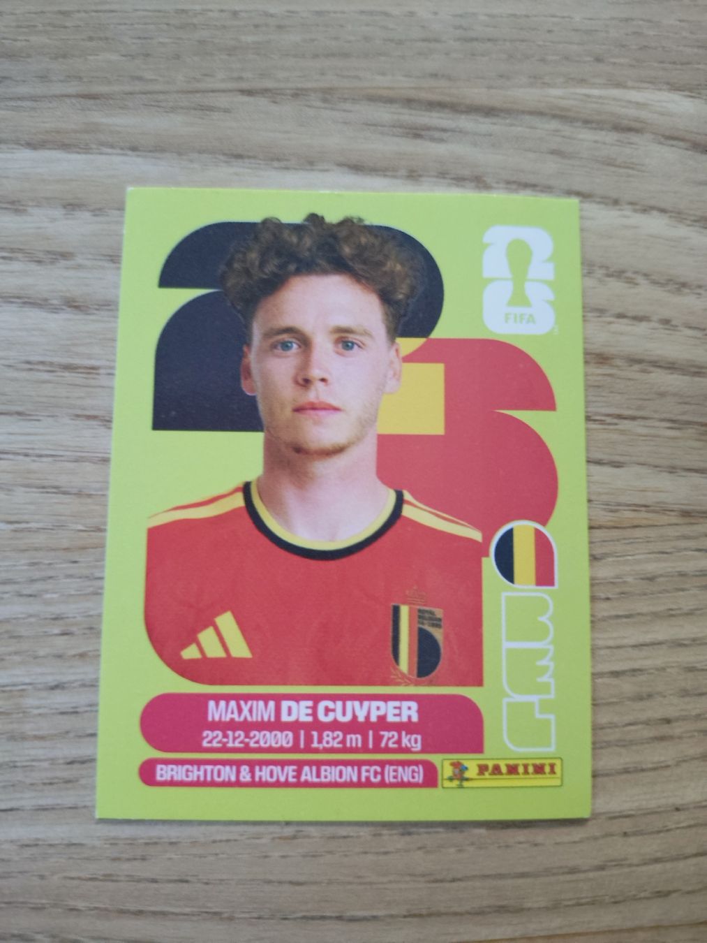 Panini Carte collezionabili: Panini Sticker BEL 7 Maxim De Cuyper  – Nuovo e nell'imballaggio originale da Steinmaur venduto da Cinderella309