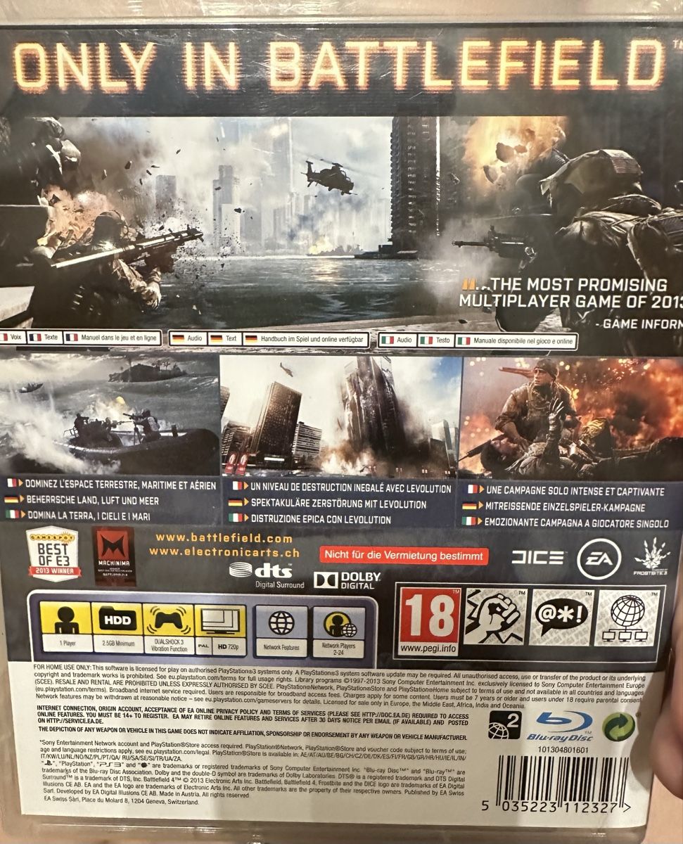 Giochi: Battlefield 4 PS3 - Top Zustand! – Usato da Schnottwil venduto da sml_29t8 1