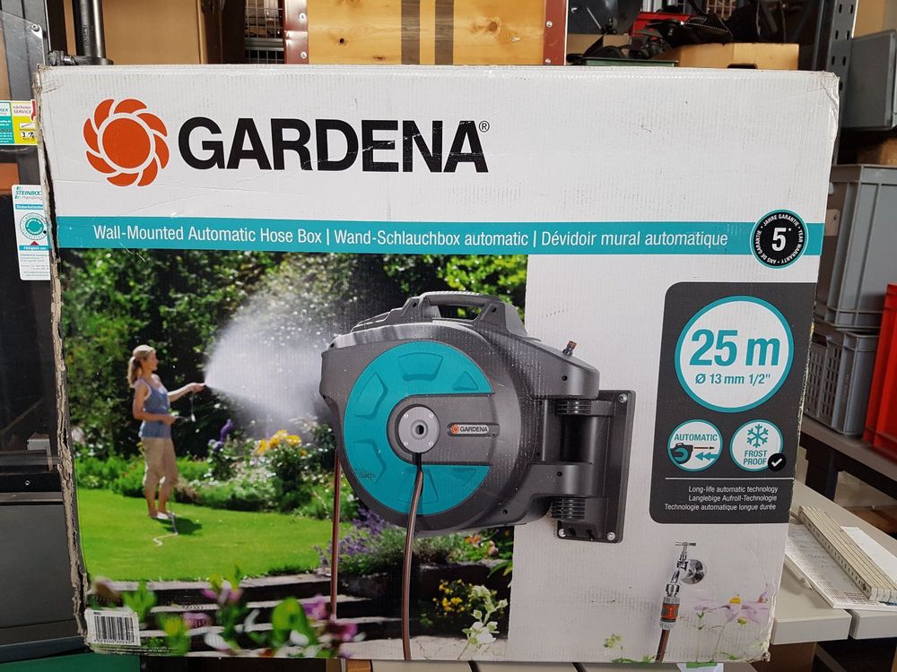 Gardena WandSchlauchbox 25m roll up Kaufen auf Ricardo