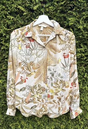 Shirt, Blumenmuster, Gr. XS