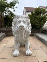 Weisser Löwe, Gartendekoration, Frühlingsdekoration, NEU