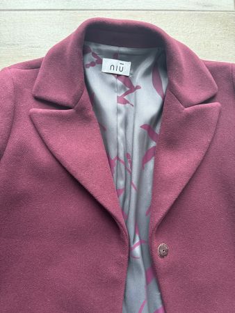 Wollen Mantel Damen Weinrot Gr. L