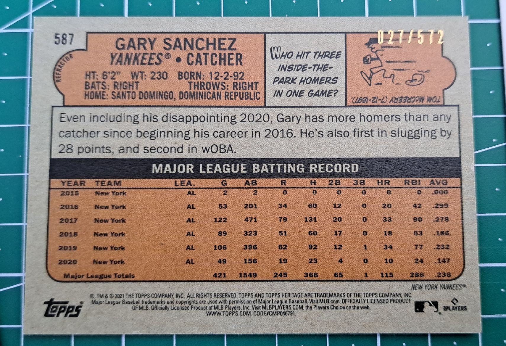 MLB Carte collezionabili: MLB Baseball Cards | Topps Heritage 2021 – Nuovo (secondo la descrizione) da Reiden venduto da Zizki 4