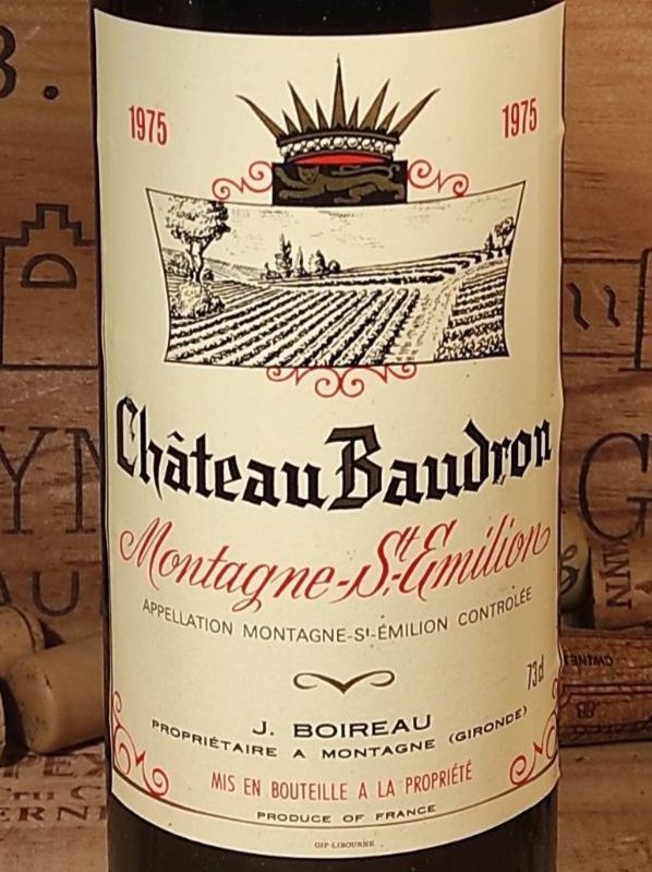 Wein: 1975 Saint Emilion Montagne:     Chateau Baudron – Neu (gemäss Beschreibung) aus Büsserach von Vintage-vins 1
