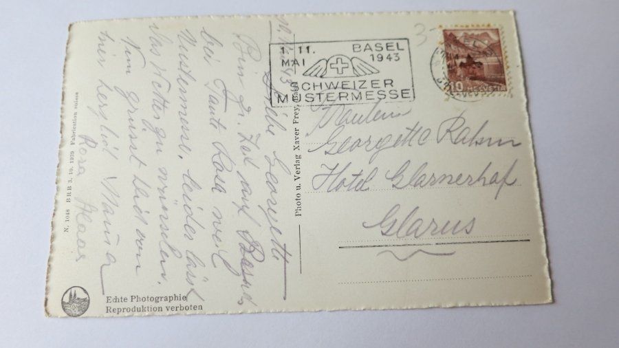Cartoline postali: Basel - 1943 – Usato da Jona venduto da centumprata 1