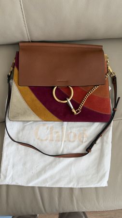 Sac Chloé Faye en cuir et daim – Original – Multicolo