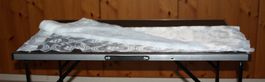 Gardine weiss mit schönem Muster B 300cm x H 100cm