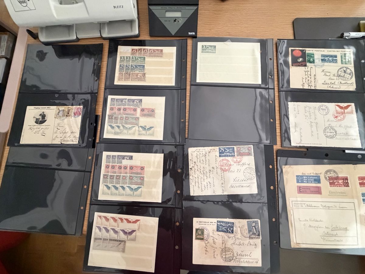 Alle Briefmarken: Schweizer Flugpost Sammlung ab Vorläufer – Gebraucht aus Murgenthal von Tina_4055 2