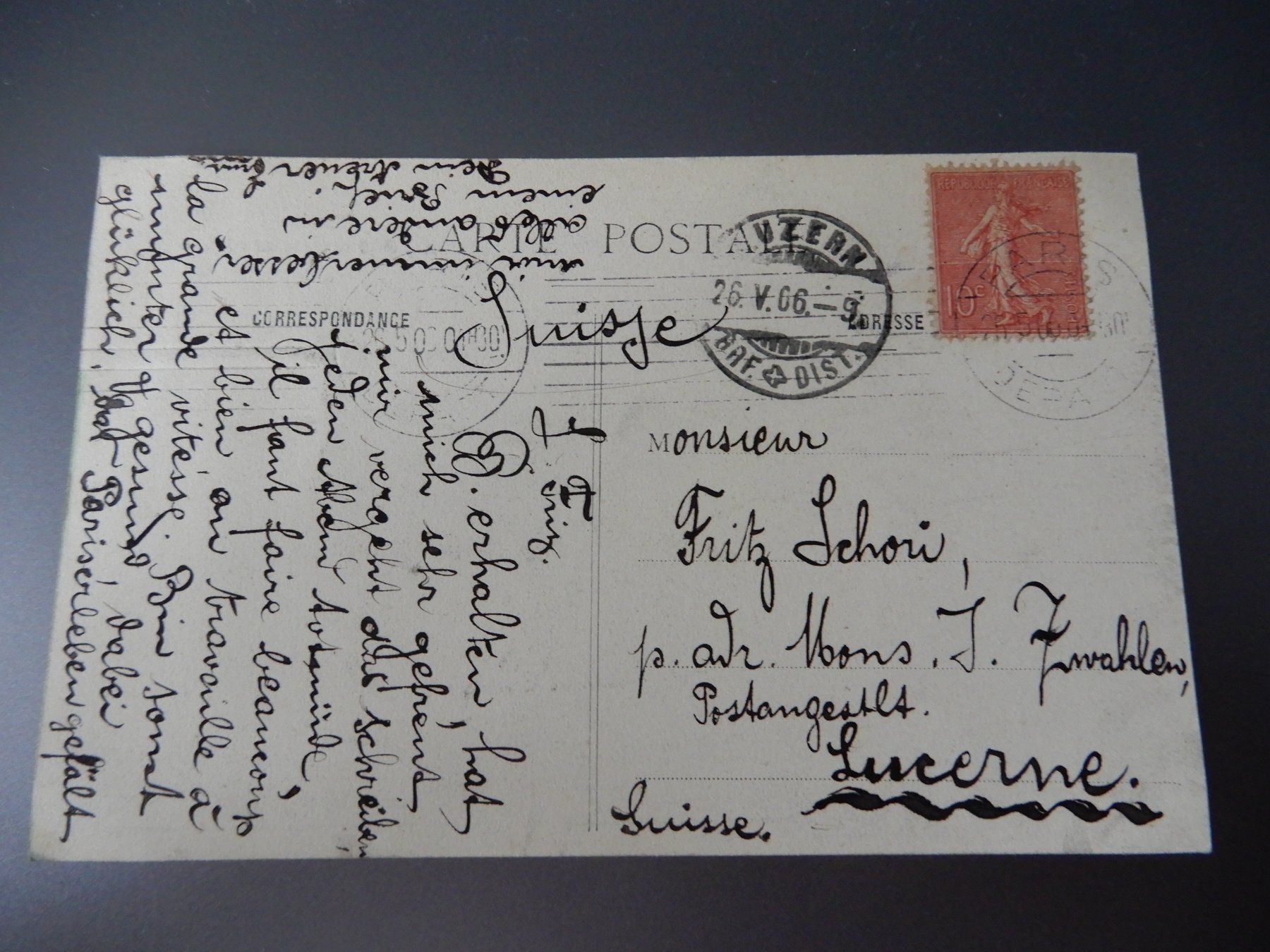 Cartoline postali: Historische Postkarte Arc de Triomphe, Paris – Usato da Matten b. Interl venduto da Hardermandli 1