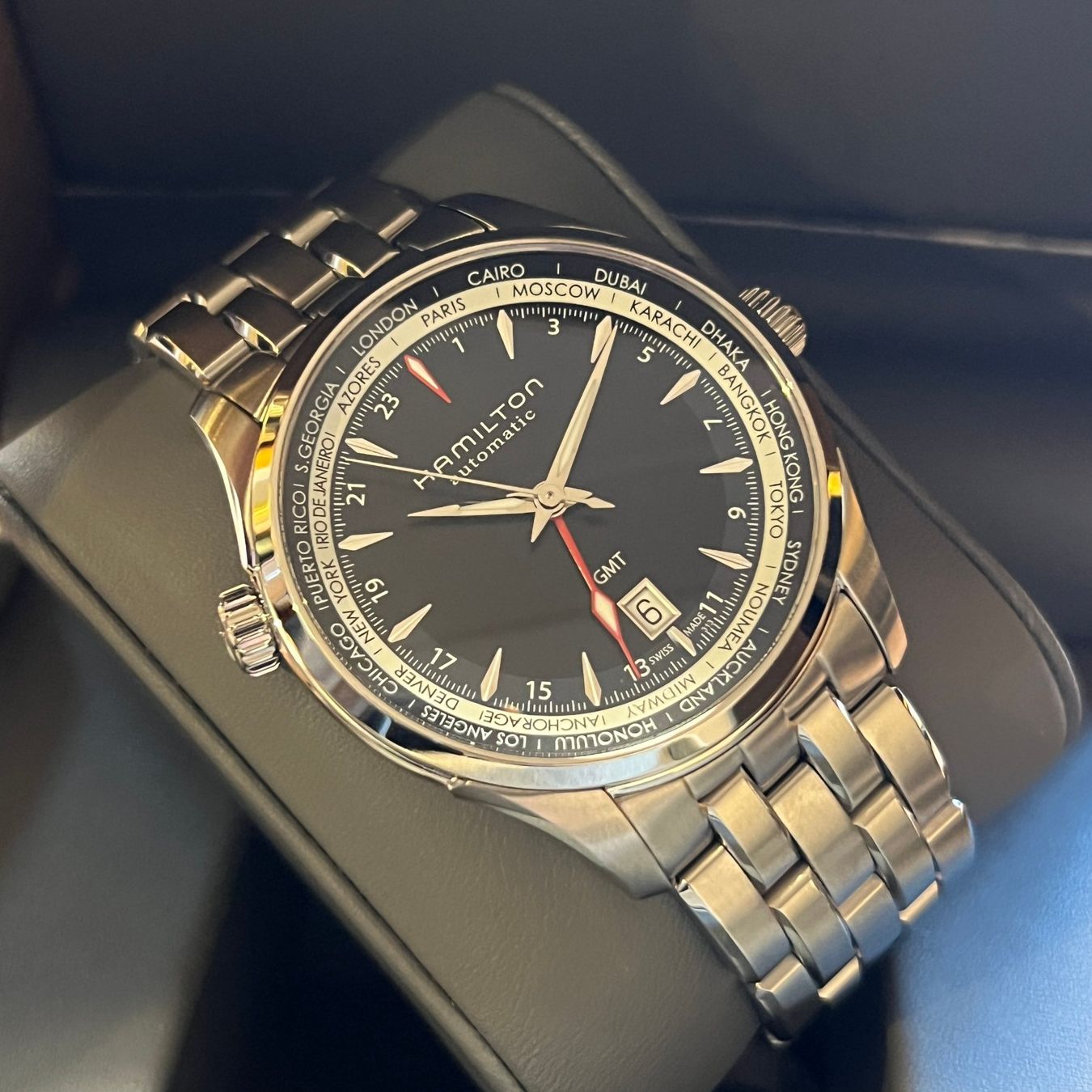 Hamilton Orologi: Hamilton Automatic GMT Full Set H326950 – Usato da Carouge GE venduto da Watchaser 7