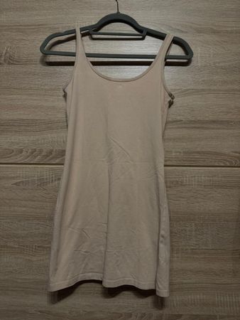 Long débardeur beige