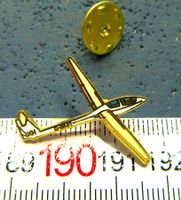 SEGELFLUGZEUG SCHMUCK-PIN ENAMEL GOLDIG