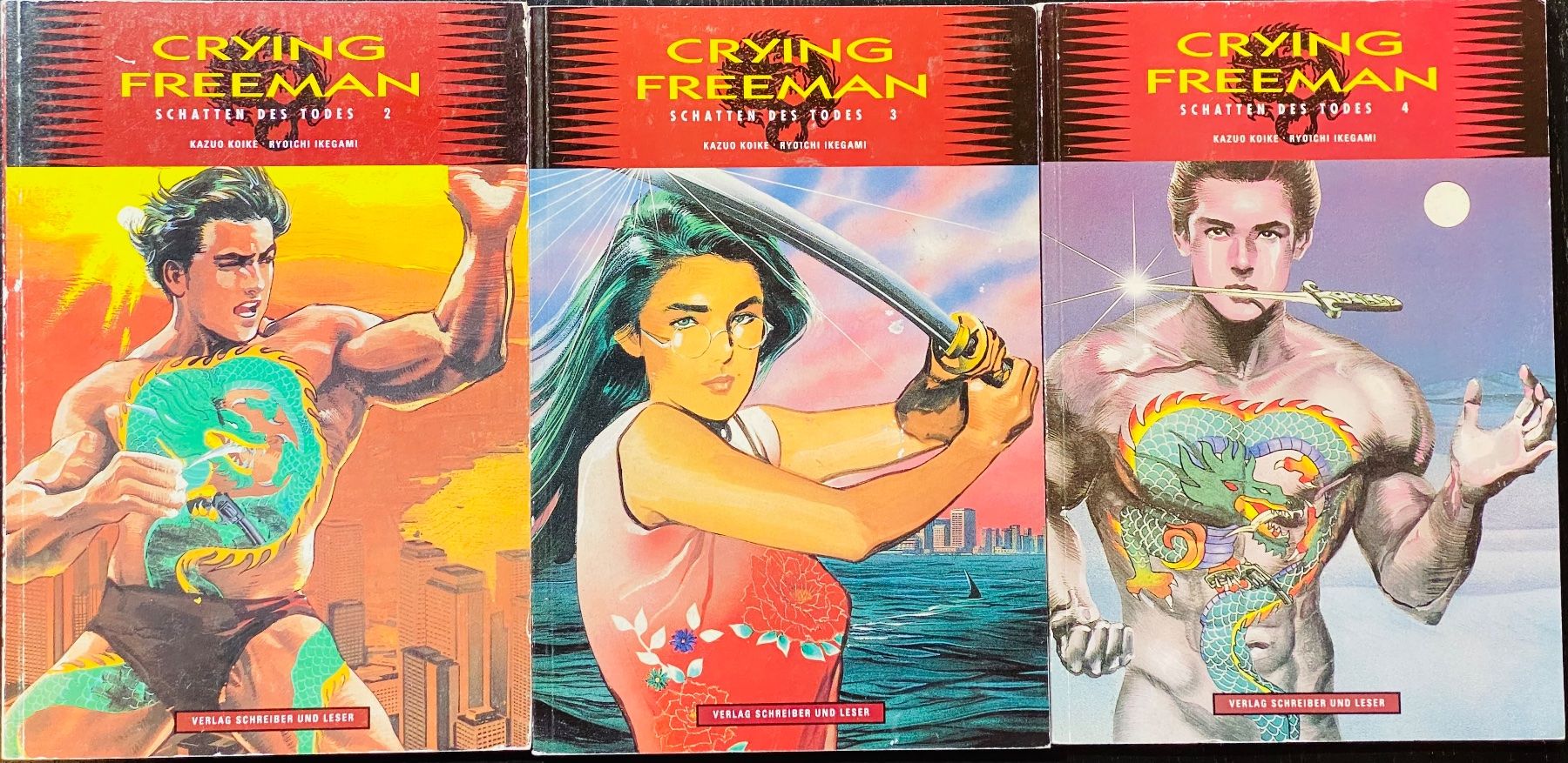 Libri: CRYING FREEMAN / Bände Nr.2, 3 und 4 / Schatten Des Todes – Usato da Zuerich venduto da SonderArt-Wertgut
