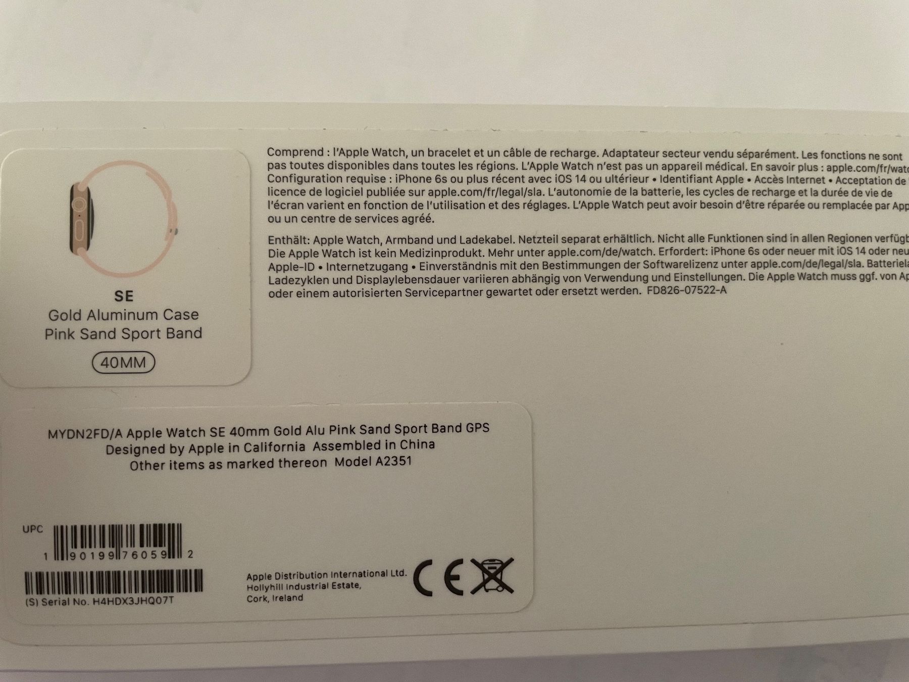 Orologi: Apple Watch SE – Usato da St-Prex venduto da capucine76 5