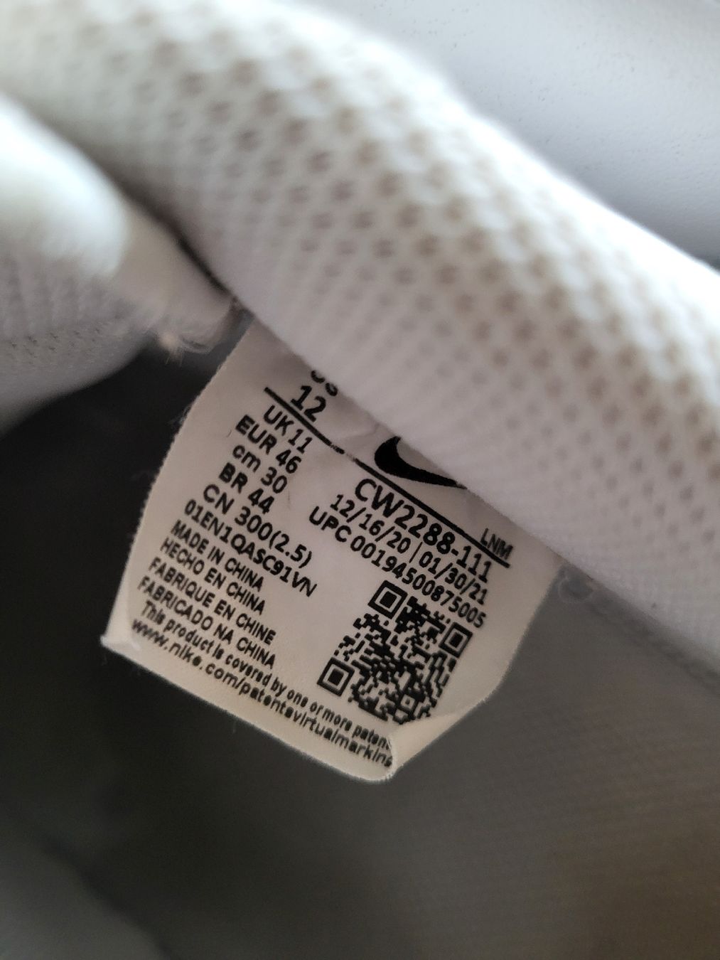 Nike Herrenschuhe: Nike Air Force 1 07 White Gr. 46 – Gebraucht aus Kreuzlingen von JP_1308 5