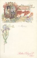 Menu / Speisekarte  -Schaltin Pierry -Chromolithografie