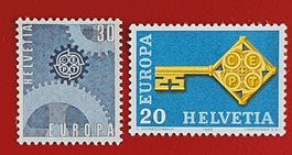 EUROPAMARKEN CEPT 448 1967** UND 456 1968** POSTFRISCH
