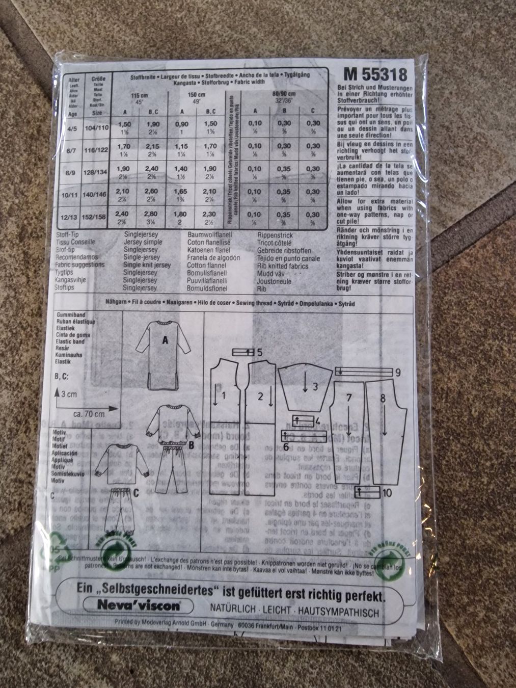 Patrons: Schnittmuster Kinder-Schlafanzüge/Pyjamas – Neuf avec emballage d'origine à Wangen ZH par SIBIRO 1