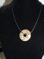 SCHÖNE KETTE «LEOPARDEN JASPIS» DONUT - ANHÄNGER 45 CM