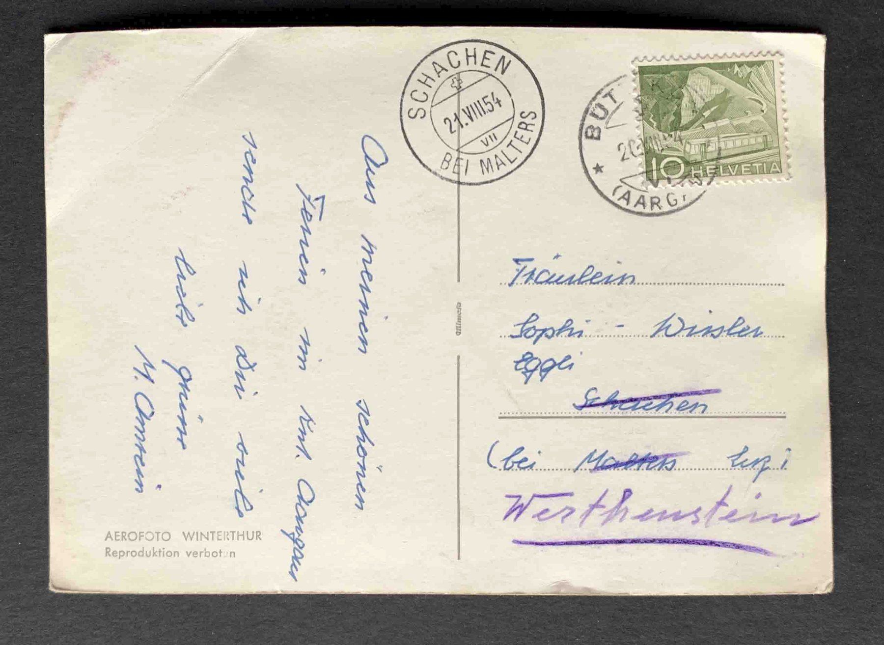 Cartoline postali: AK Aerofoto Winterthur – Usato da Goldau venduto da artelier1 1