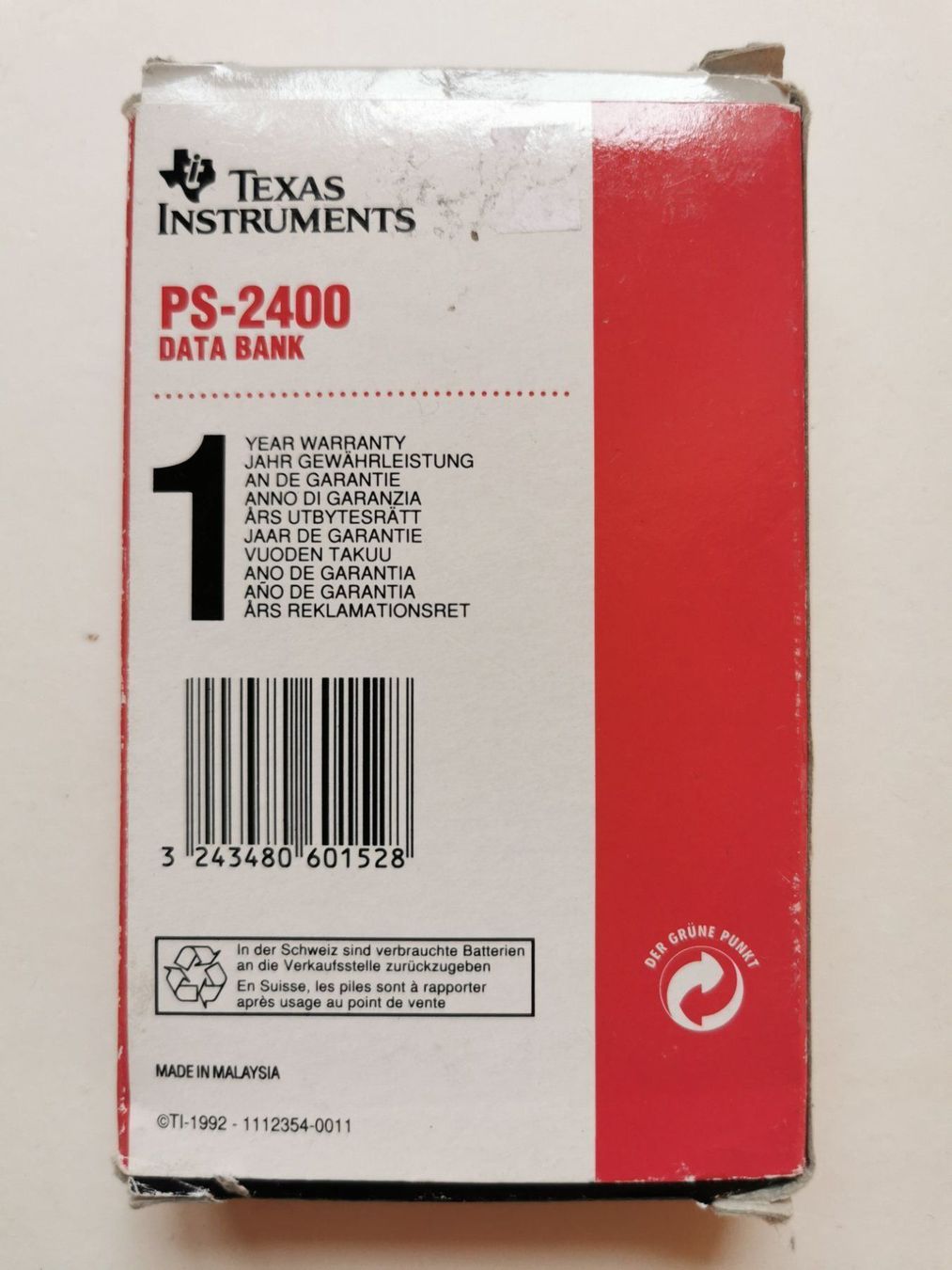 Calcolatrici tascabili: Texas Instruments PS-2400 Data Bank – Usato da Lenzburg venduto da eyworld 1