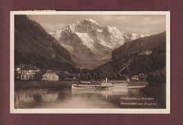 INTERLAKEN - Schiff - Jungfrau - 1932 SBB Stempel // Falte /