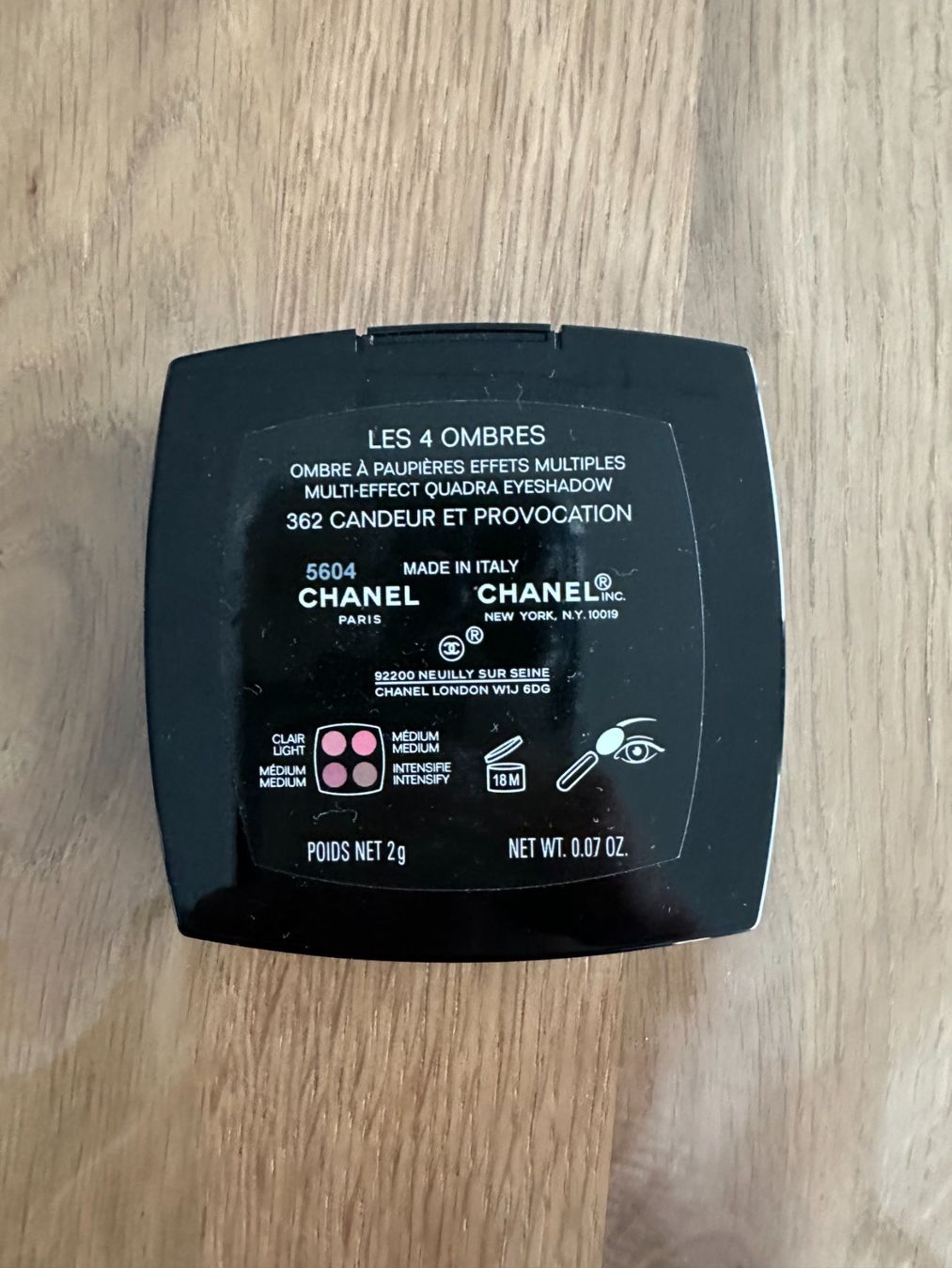Chanel les 4 ombres 362 candeur et provocation (Neu (gemäss ...